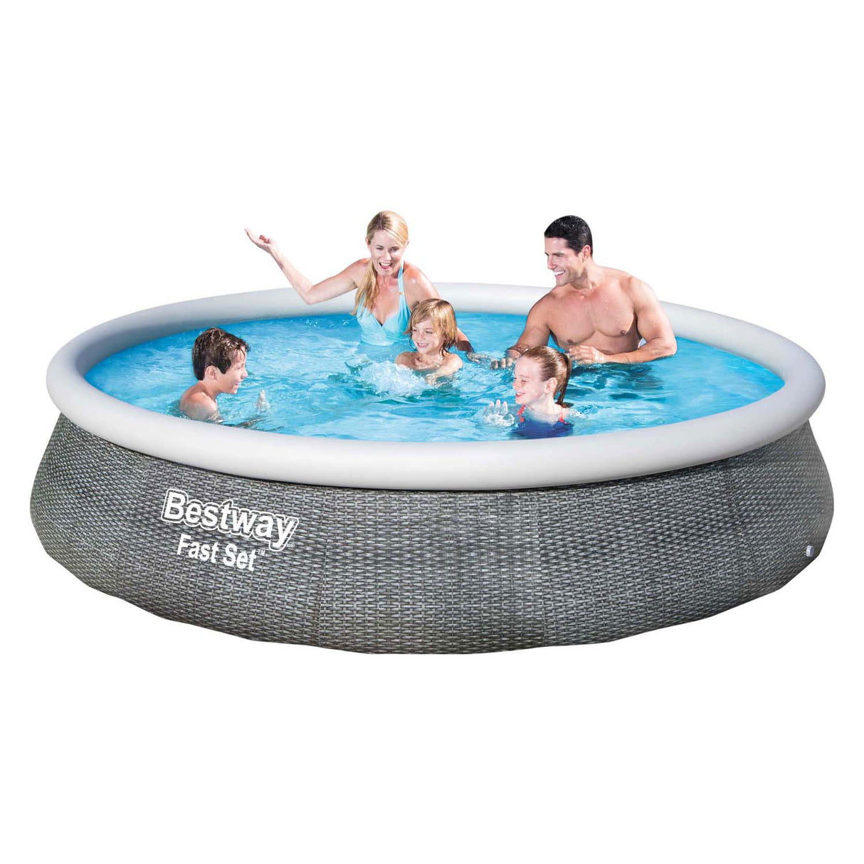 BESTWAY -Schwimmbad schnelles Set um Rattan, 396 cm