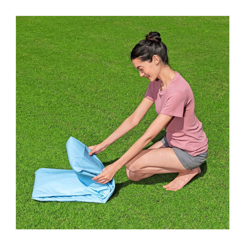 Bestway mitt første ramme svømmebasseng sprut-i-skygge lekerunde med UV-solskjerm, 244cm