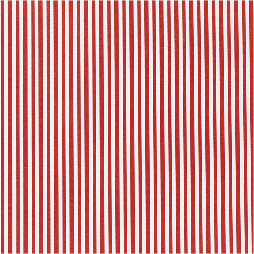 Creativ company wrapping paper, stripes, w: 50 cm, 80 gr, red and white, 5 m 1 roll