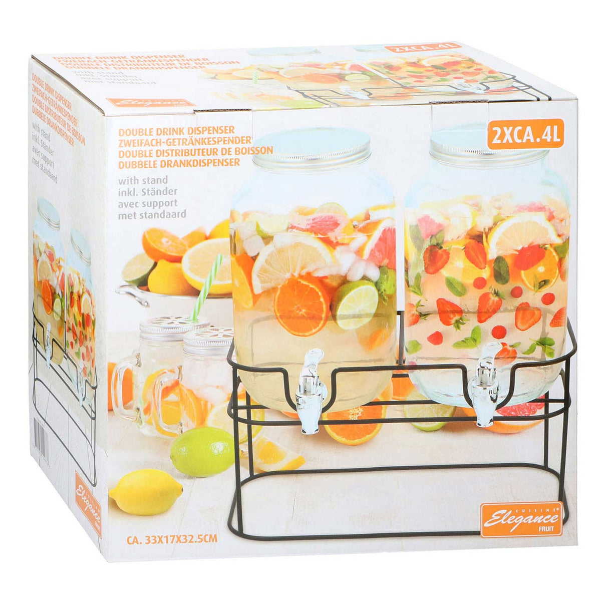 Dispensador de bebidas, 2x4 litros
