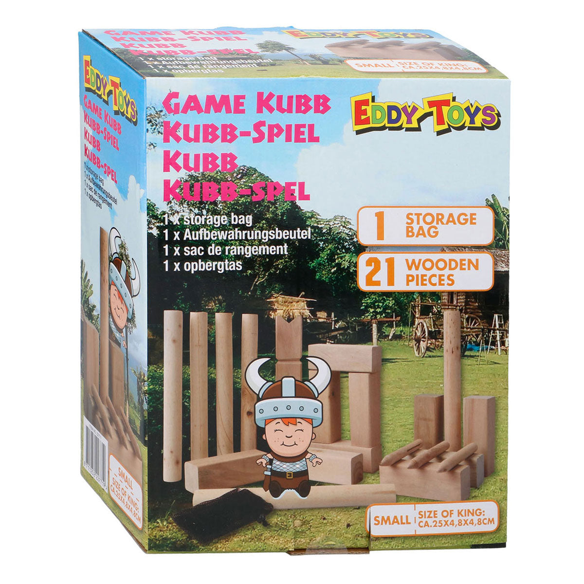 Juego de lanzamiento de madera Kubb, 21dlg.