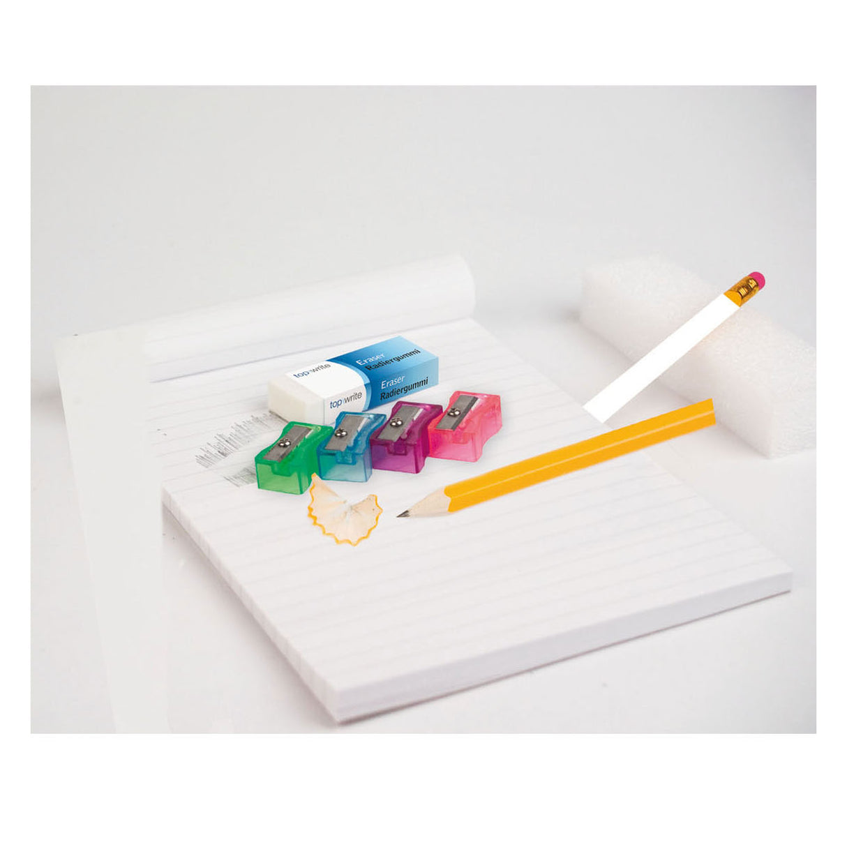 Puntenslijper en gummen, 9dlg.