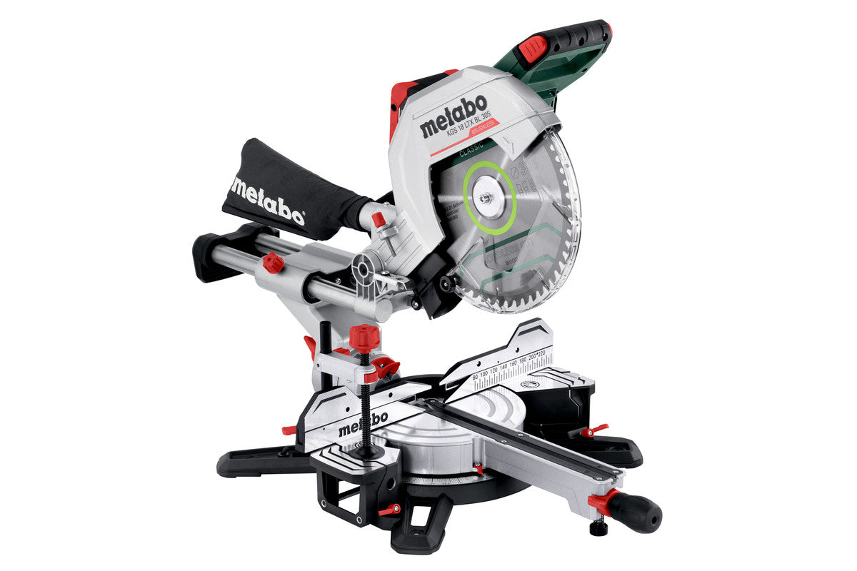 Metabo kgs 18 ltx bl 305 accu afkortzaag 18 v | 8.0 ah | incl. 2 accu's en 1 lader - 614305810