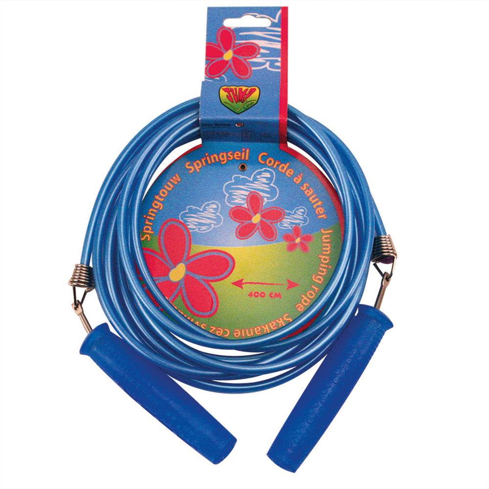Basic plastic skipping rope with springs 4 m