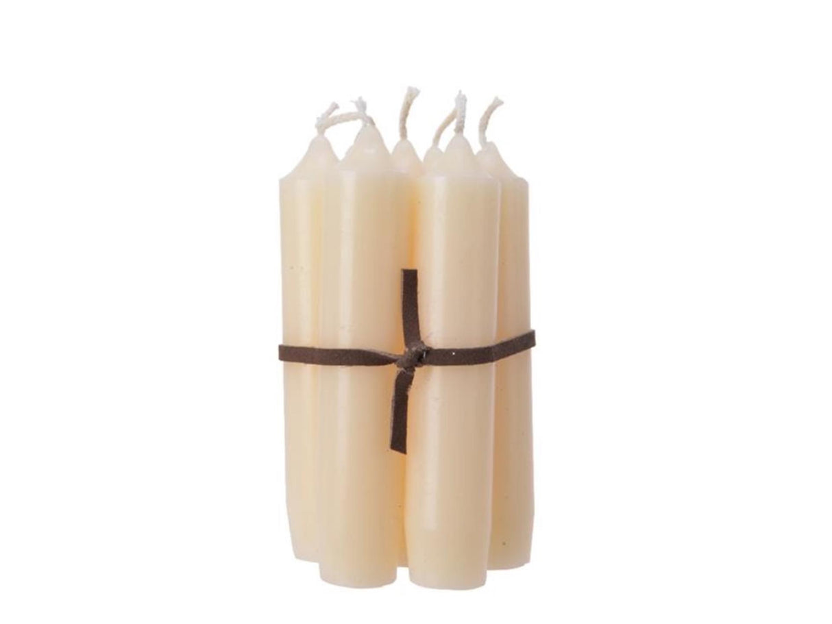Decoris puntkaars wax 7 stuks 6,5x6,5x11cm creme