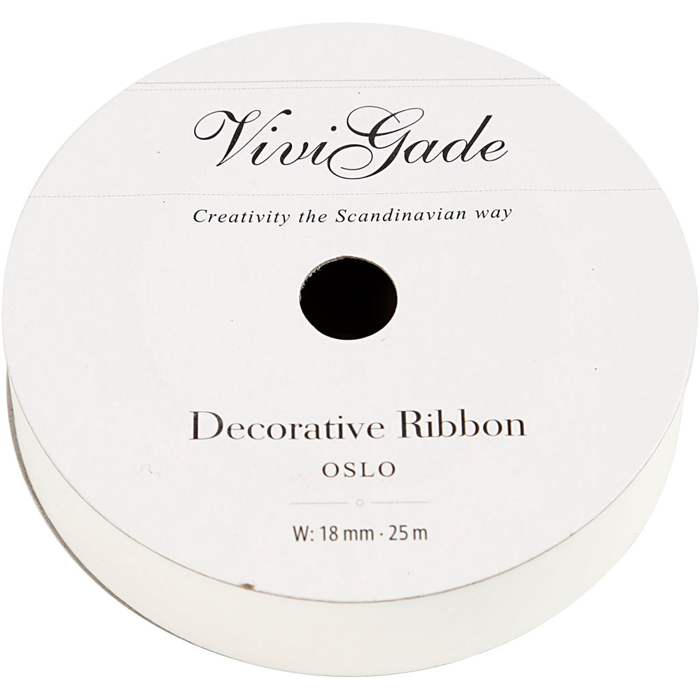 Creativ company gift ribbon, W: 18 mm, matt, white, 25 m 1 roll