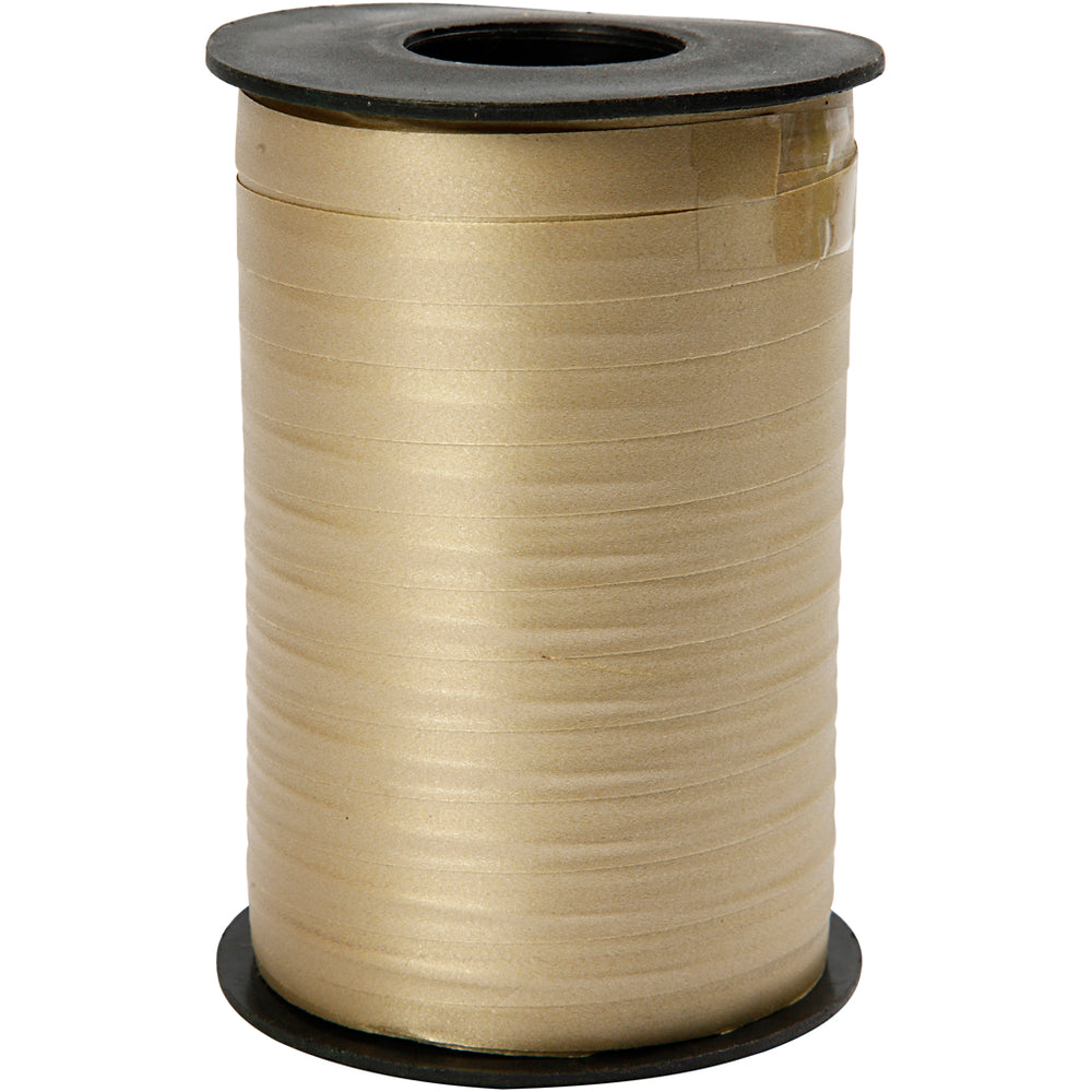 Creativ company gift ribbon, W: 10 mm, matt, gold, 250 m 1 roll