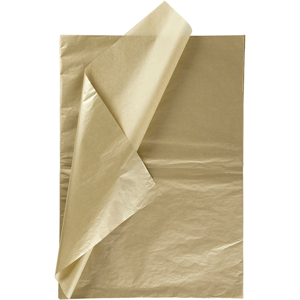Creativ company tissue paper, sheet 50x70 cm, 17 gr, gold, 6 sheets 1 box