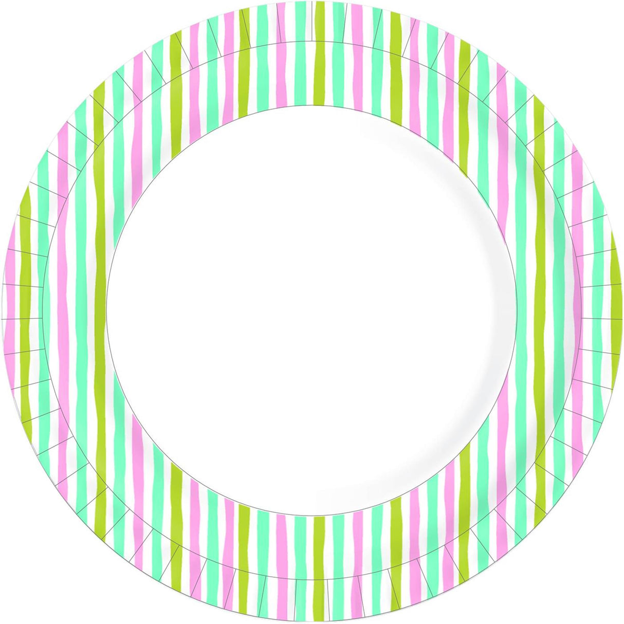 Duni plates stripes multi 22 cm 10 pieces | 4 pieces