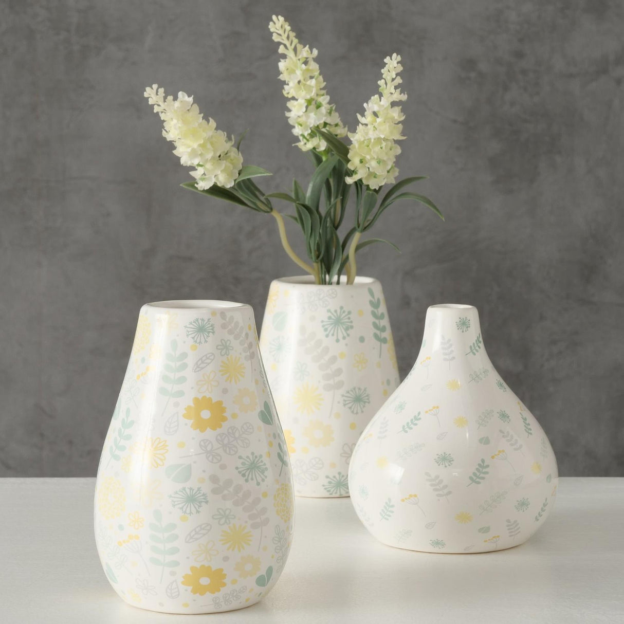 Boltze home vaas linga ø8xh14 wit