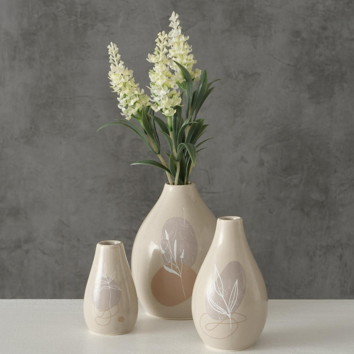 Boltze home vaas stona aardewerk set a 3 h8 11 12cm