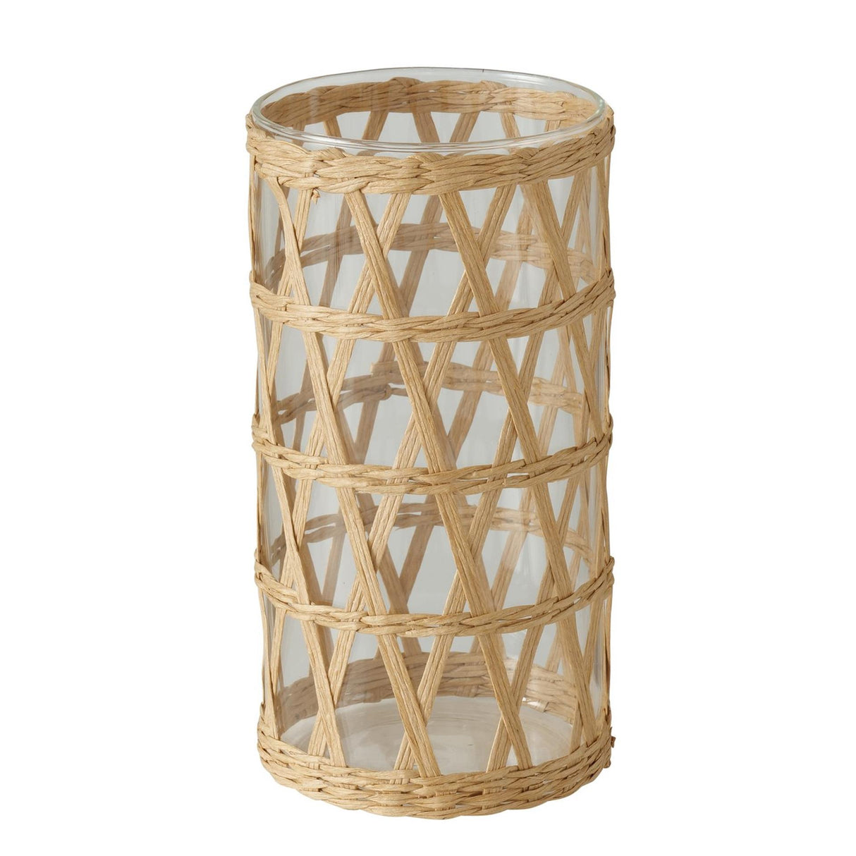 Boltze home vaas favro glas zeegras ø11xh20cm