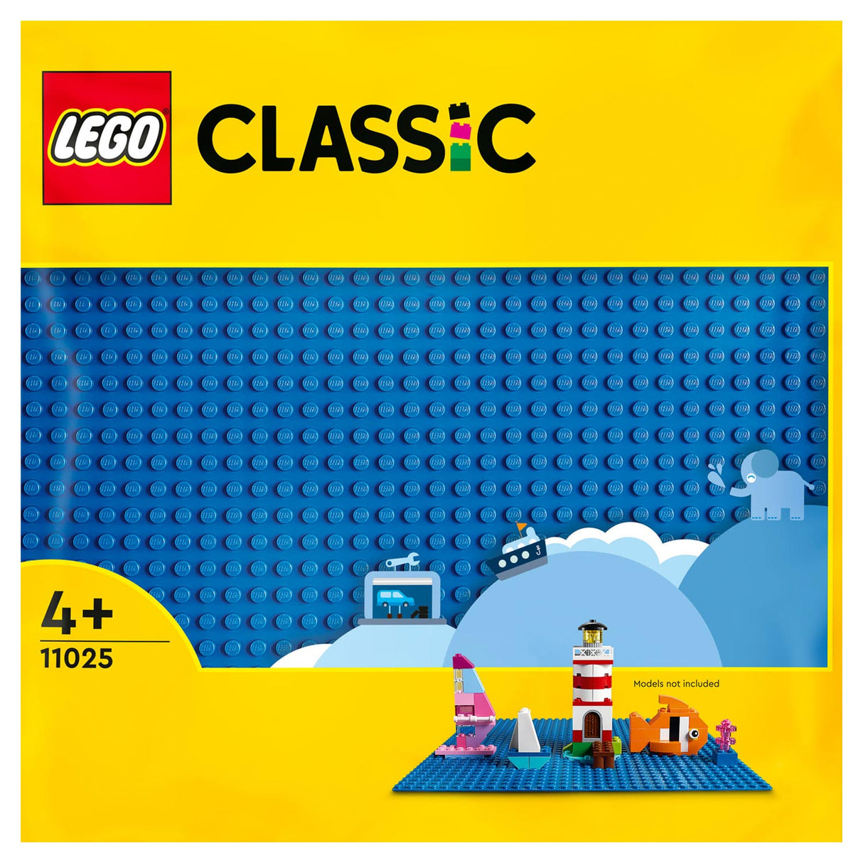 Piatto di edificio blu LEGO Classic 11025