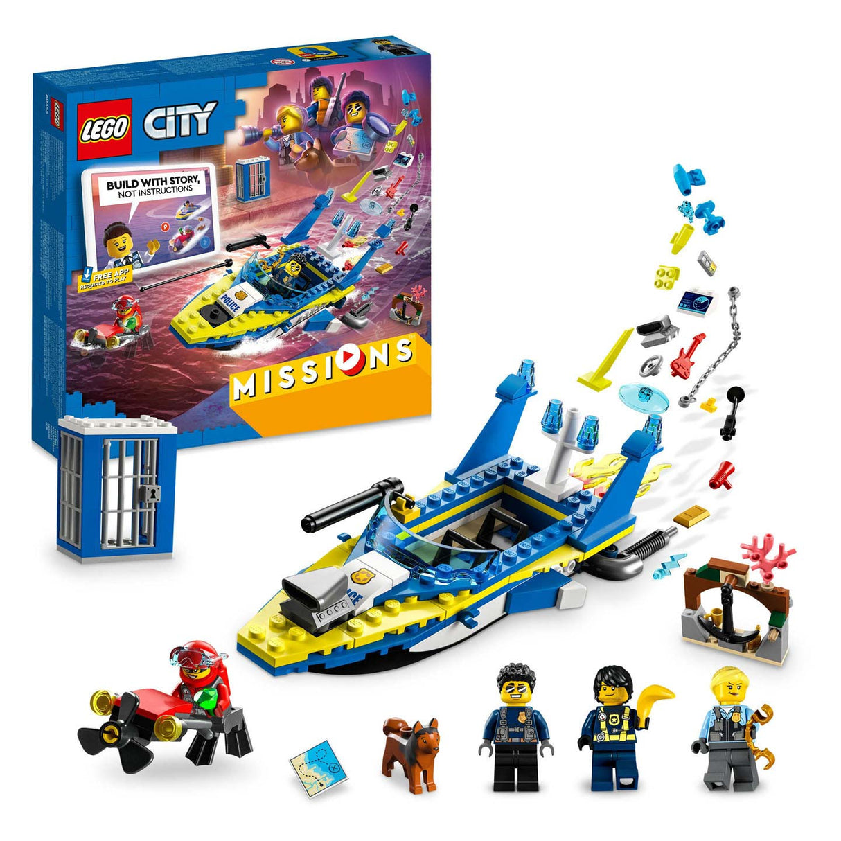 Lego Lego City 60355 Waasser Police Detektiv Missiounen
