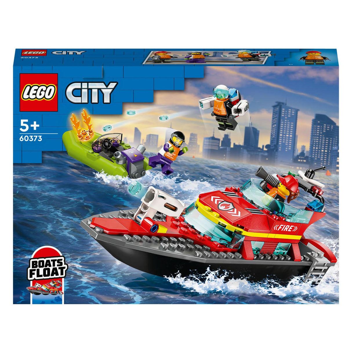 Lego city 60373 rescue boat fire