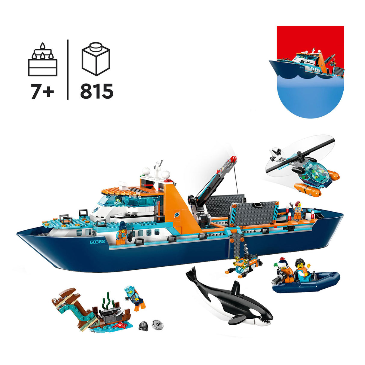 LEGO CITY 60368 Barco de investigación polar