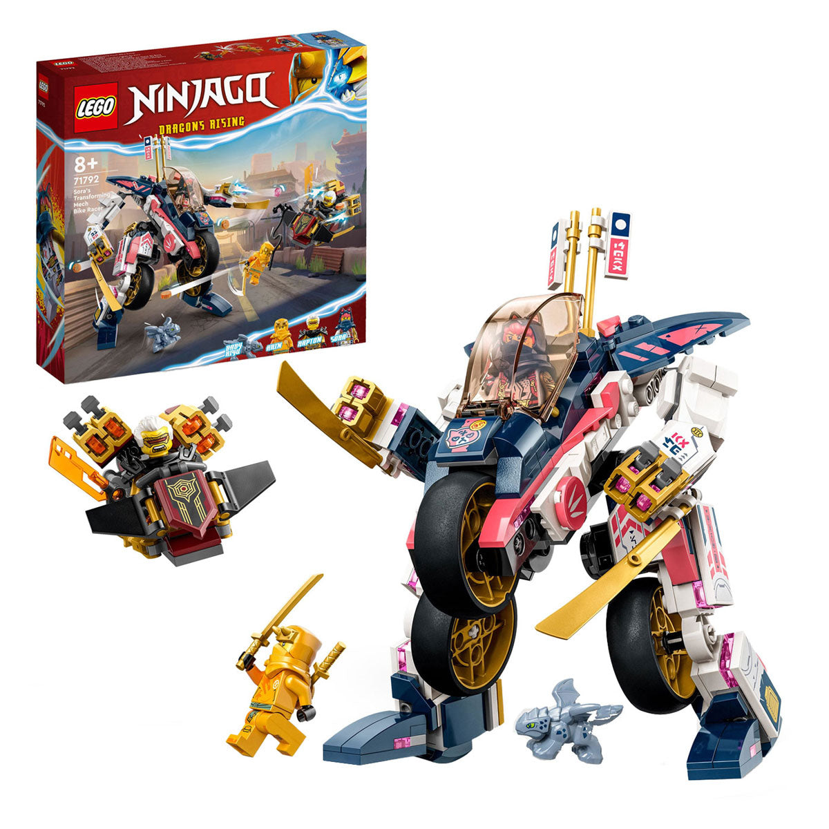 Lego LEGO Ninjago 71792 Sora átalakuló mecha versenykerékpárja