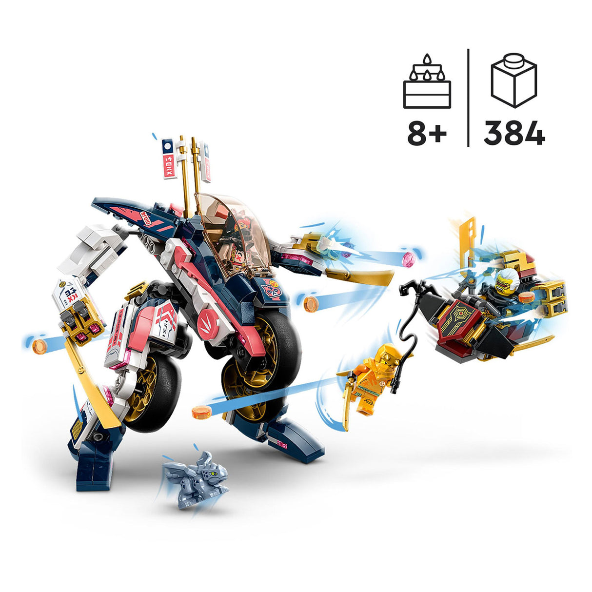 Lego LEGO Ninjago 71792 Sora átalakuló mecha versenykerékpárja