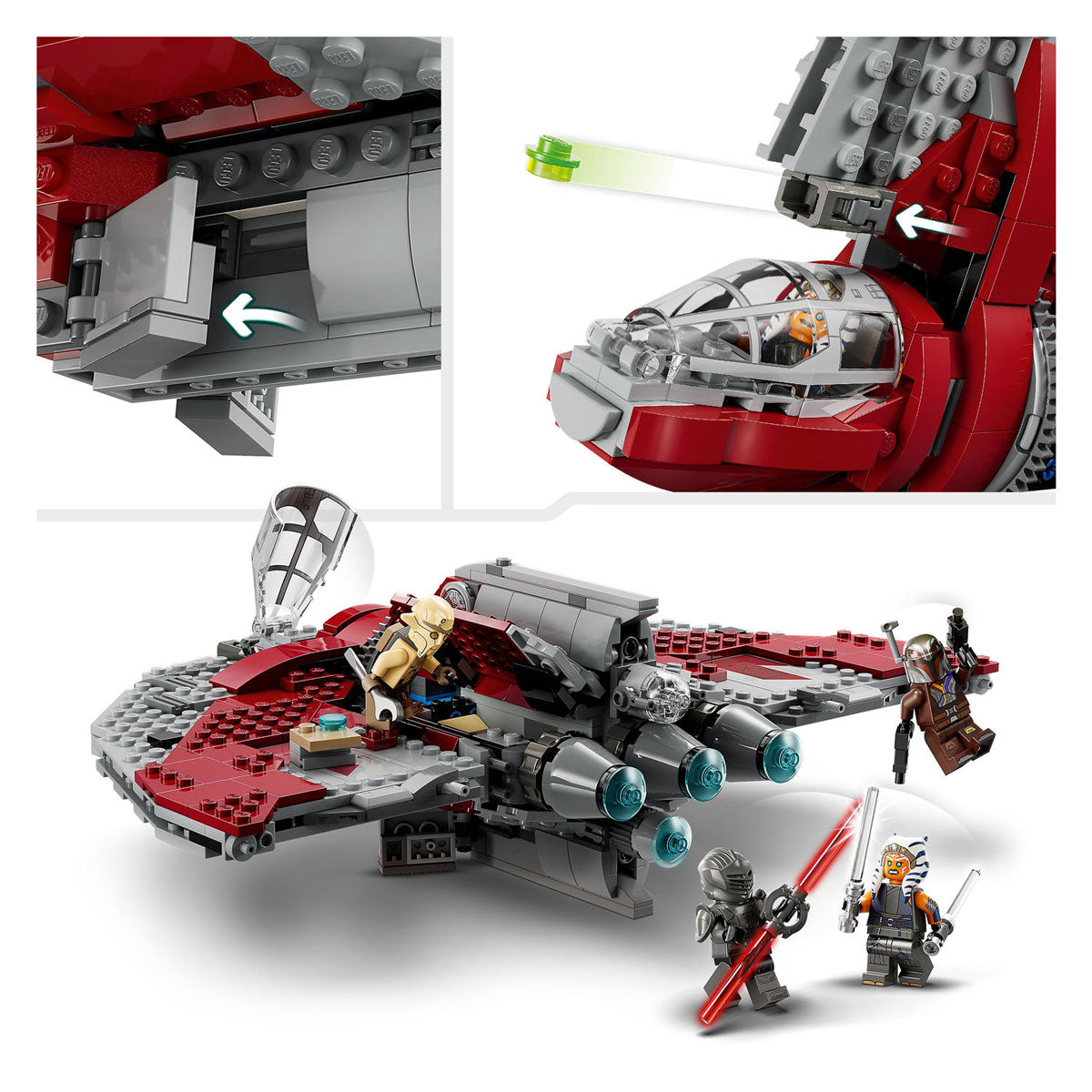 Lego star wars 75362 ahsoka tano's t-6 jedi shuttle