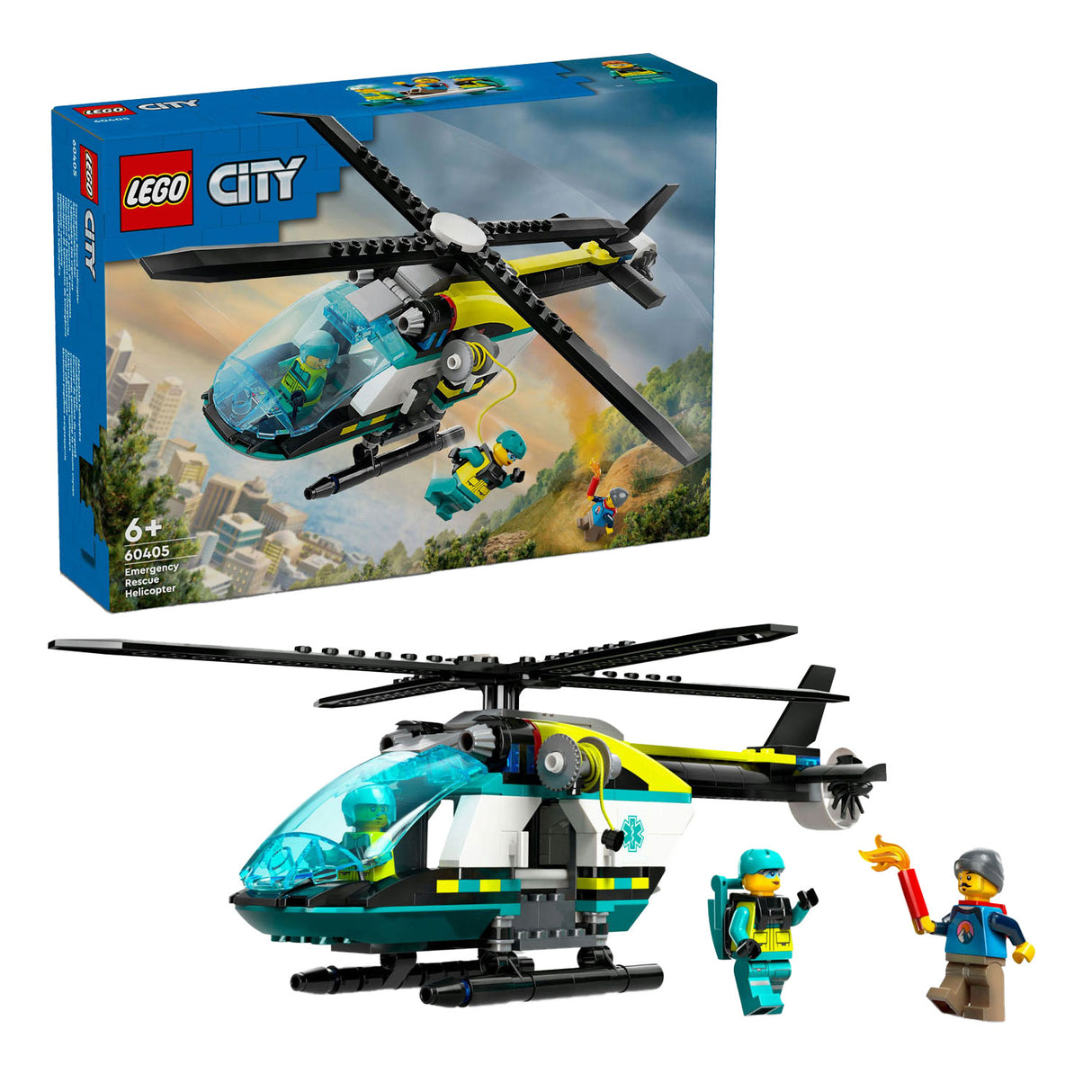 Héileacaptar Tarrthála LEGO cathrach 60405