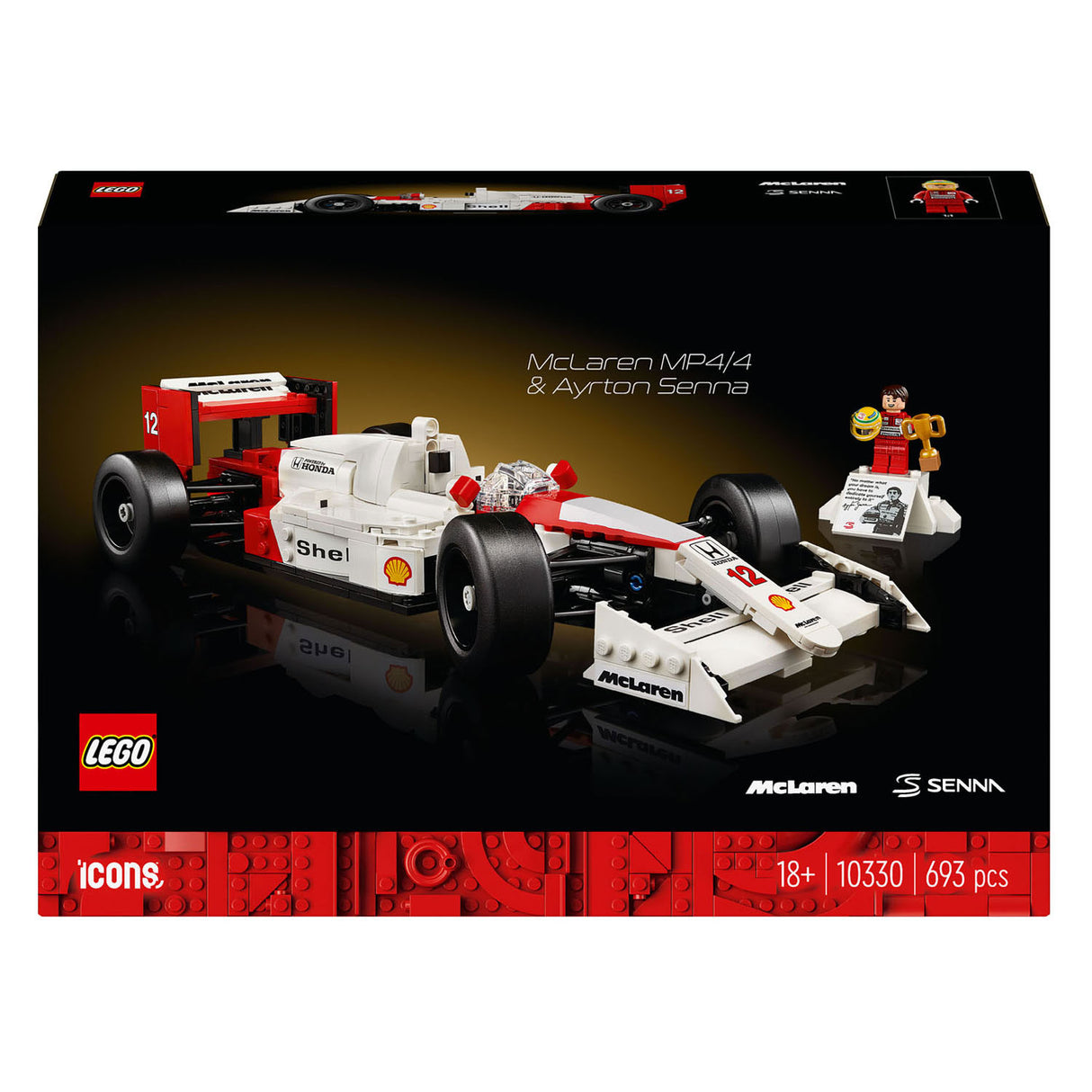 LEGO Icons 10330 McLaren MP4 4 y Ayrton Senna