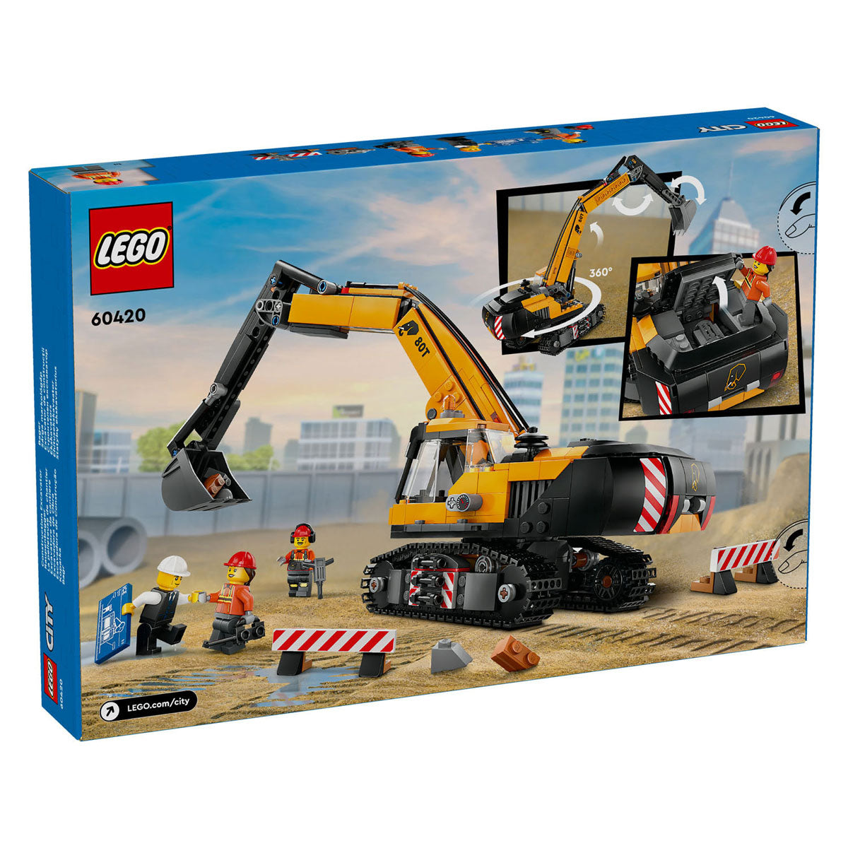 Lego City 60420 Yellow Excavator