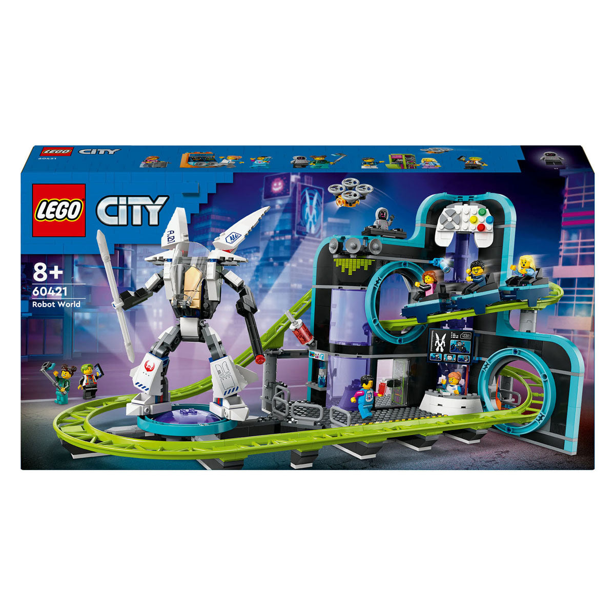 LEGO CITY 60421 Achtbaan en Robotwereld