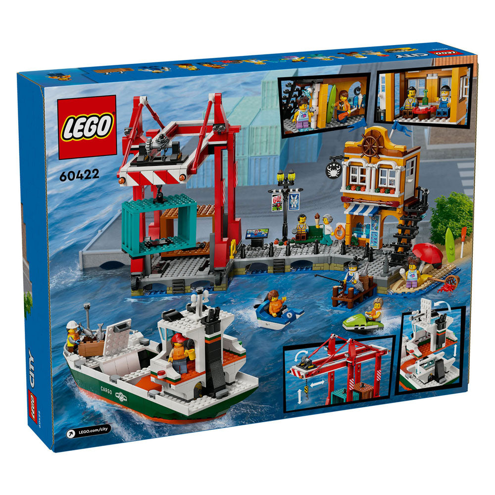 Lego city 60422 harbor with cargo ship