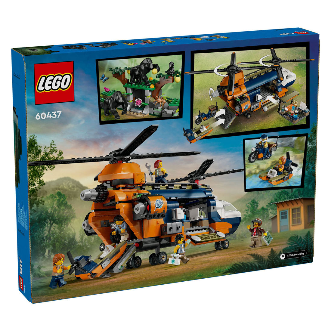 LEGO City 60437 Jungle researchers: helicopter at the base