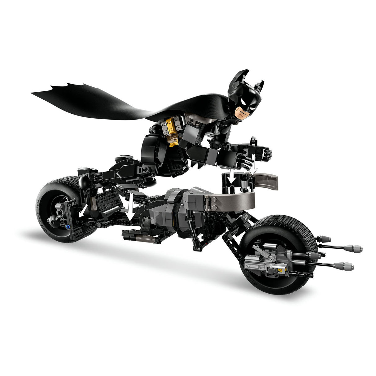 LEGO Super Heroes 76273 Batman -Gebäudefigur und der Fledermaus -Pod -Motor