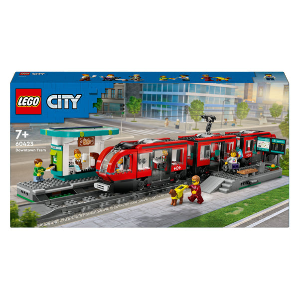 Lego City 60423 Straßenbahn und Bahnhof