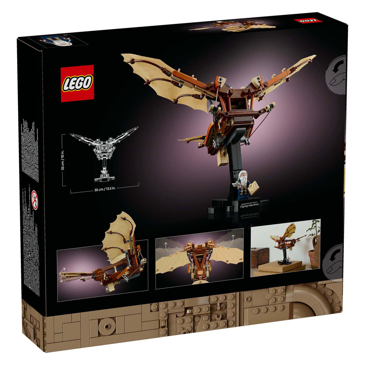 Lego iconos 10363 la máquina voladora de leonardo da vinci
