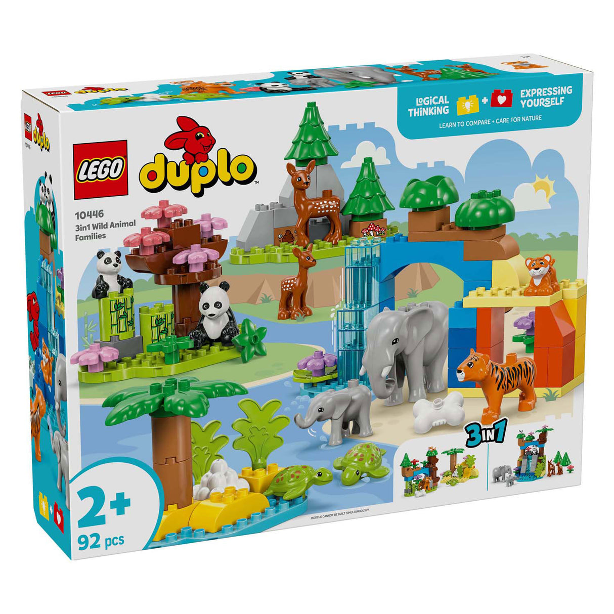 Lego Duplo Town 10446 3-in-1 Famiglie di Wild Dieren