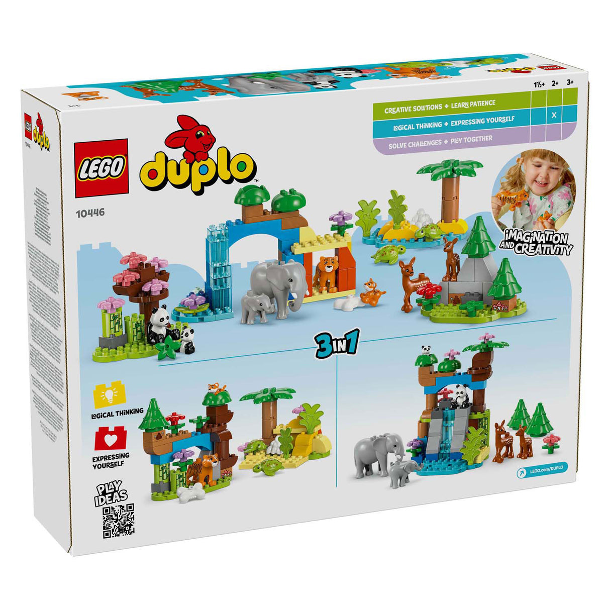 Lego Duplo Town 10446 3-in-1 Famiglie di Wild Dieren