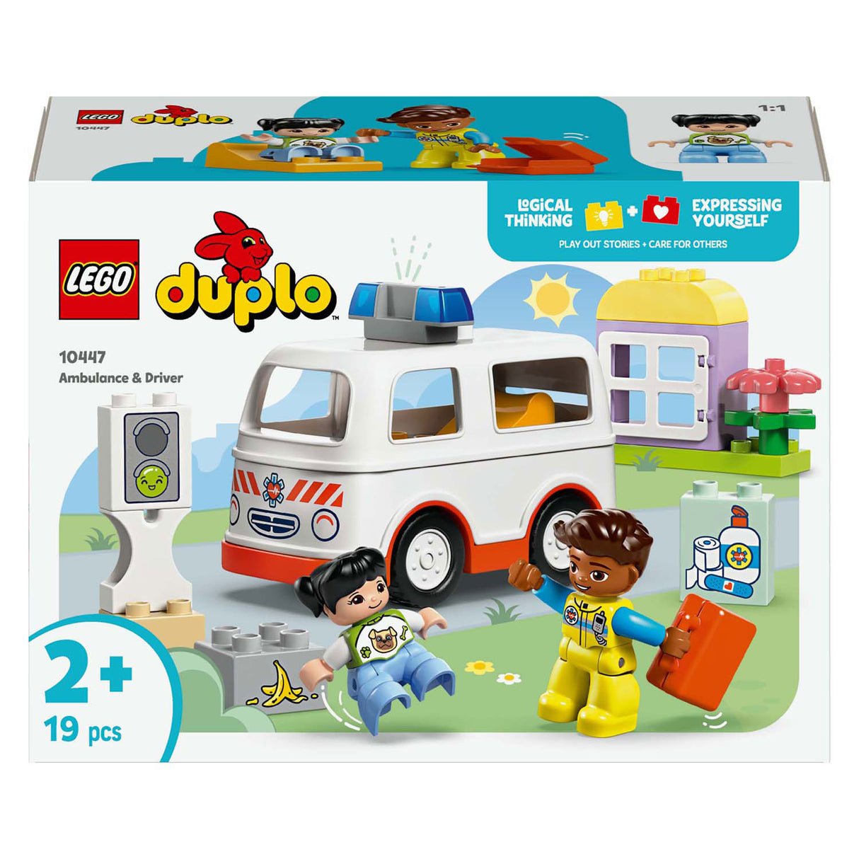Lego Duplo Town 10447 ambulance with driver