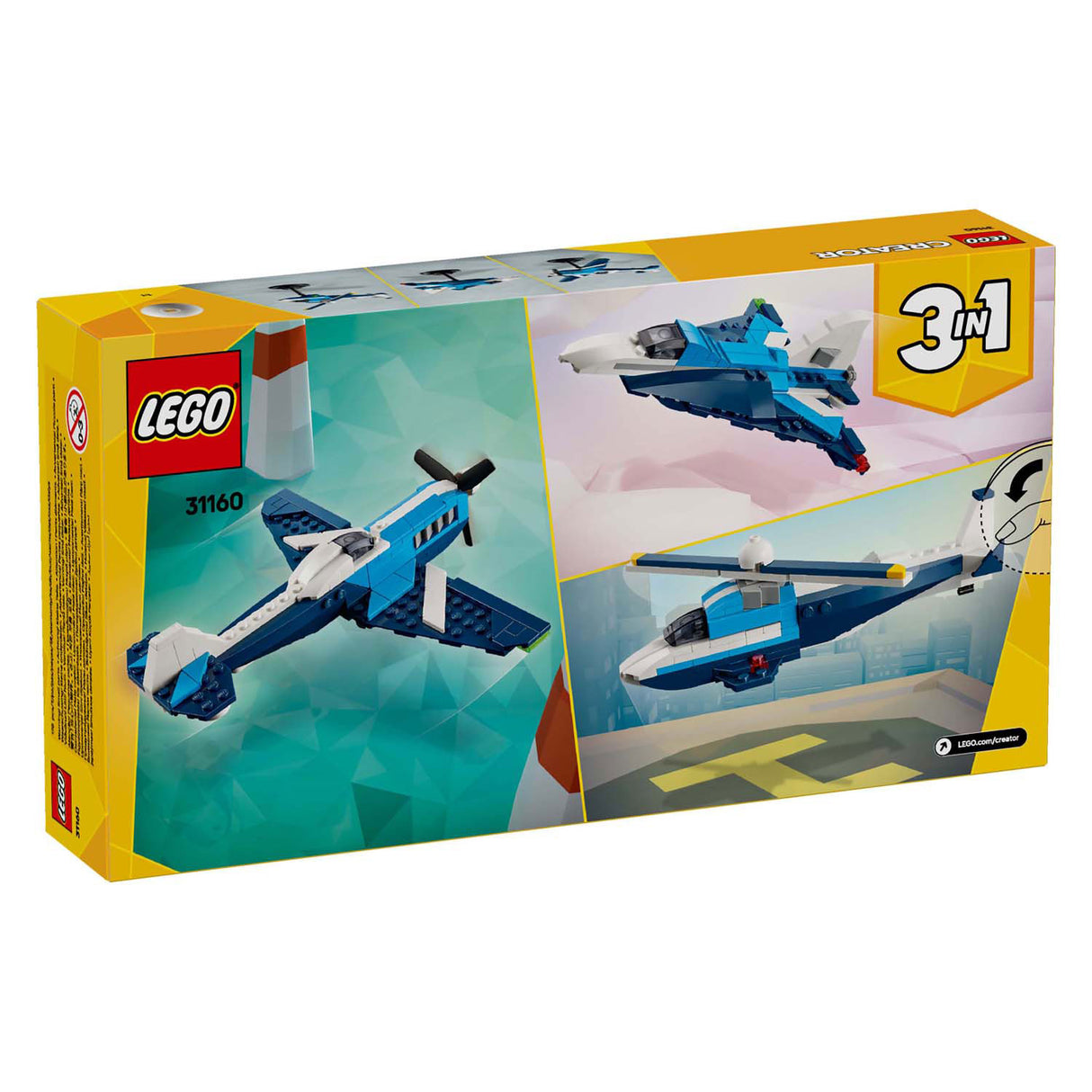 Lego 31160 Creator 3 in 1 Aircraft da corse aeronautico