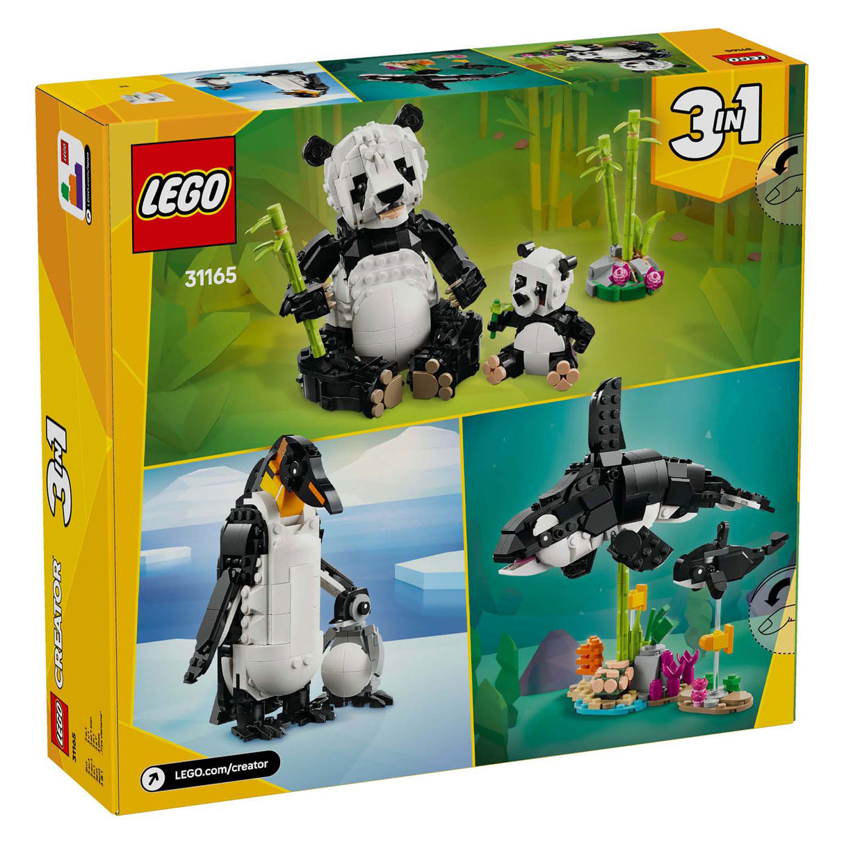 Lego Creator 31165 Animali selvatici: famiglia Panda