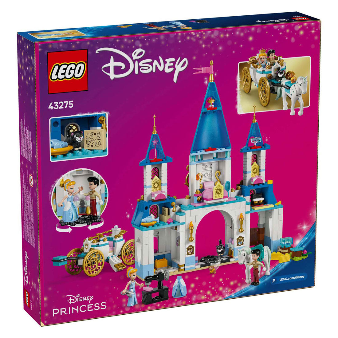 LEGO Disney Princess 43275 Cinderella Castle and Horse Coach