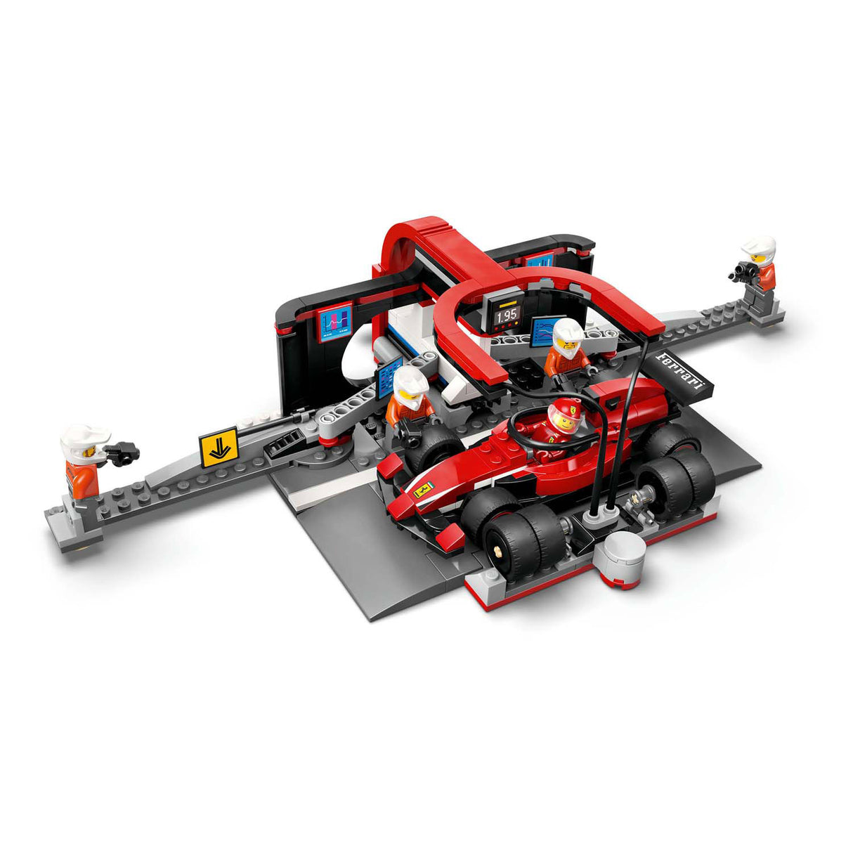 Lego City 60443 F1 Pit Stop and Pit Crew with Ferrari Car