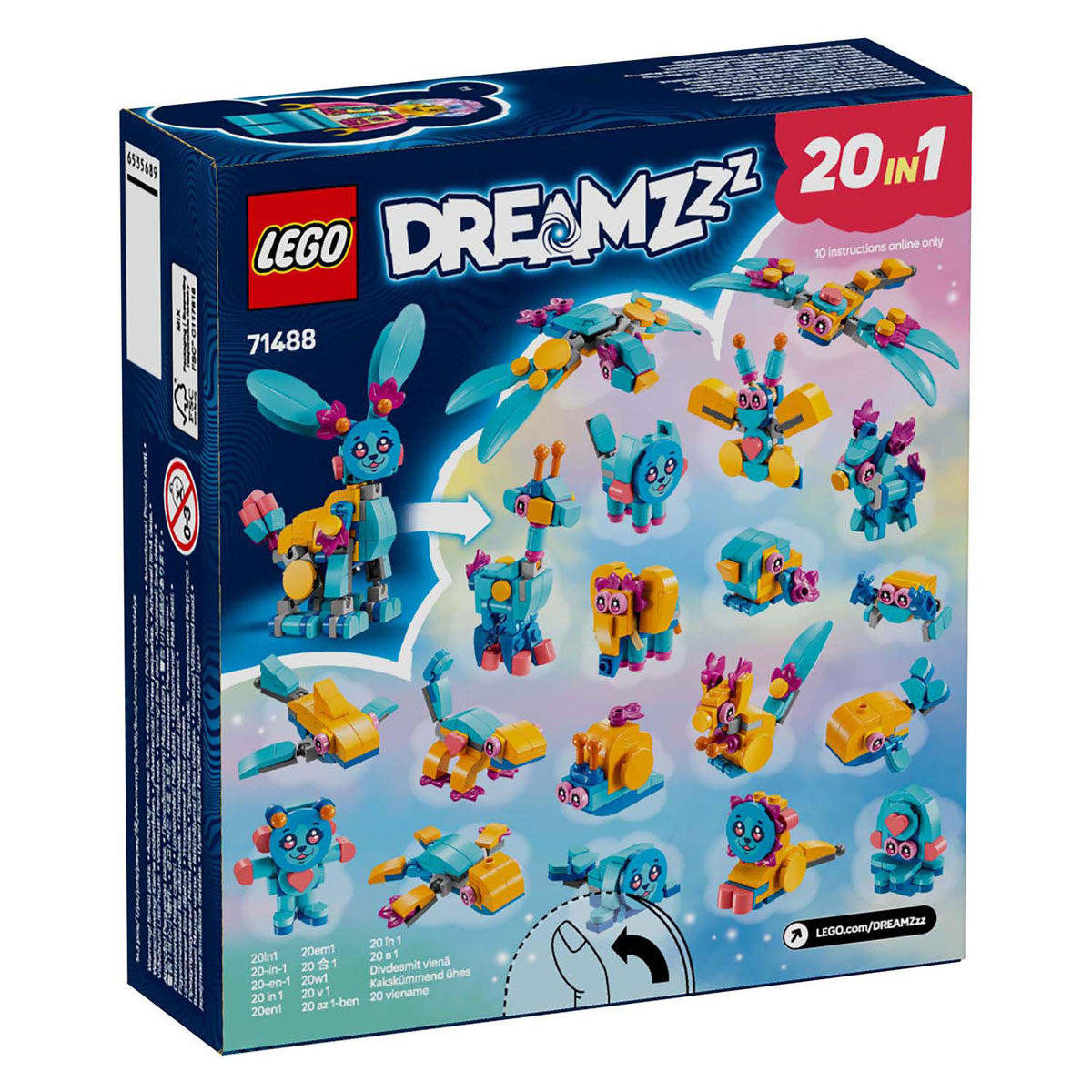 Lego dreamzzz 71488 bunchu's creative animal adventures