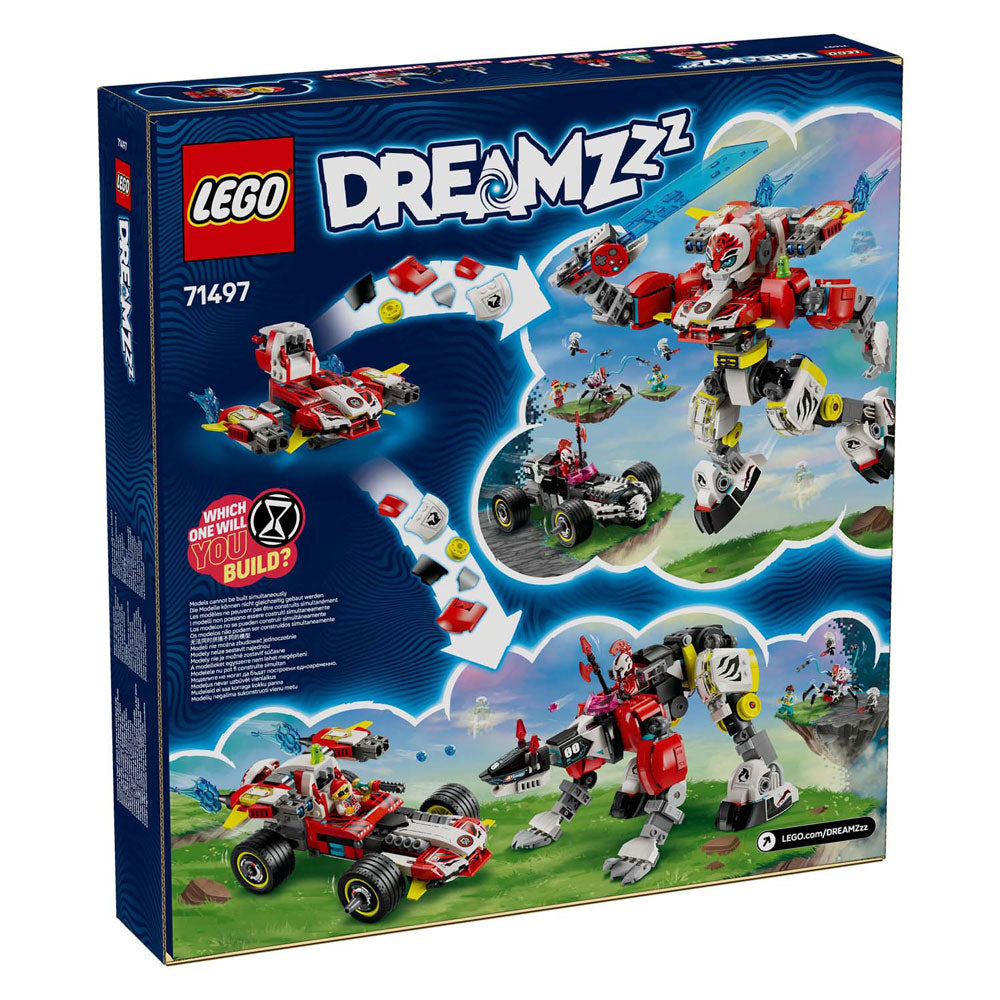 Lego dreamzzz 71497 coopers tiger mech og zero's hot rod bil