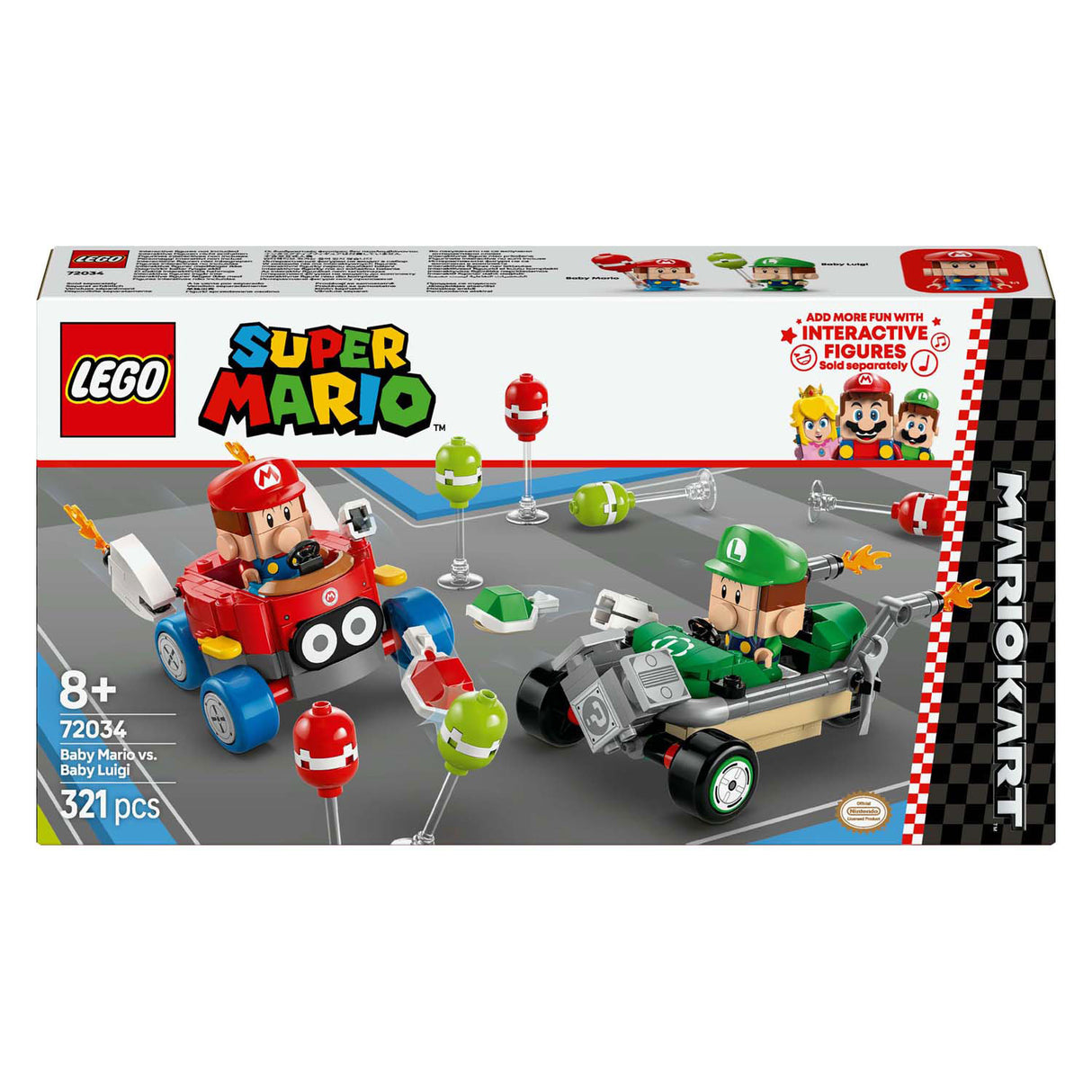 Lego Super Mario 72034 Mario Kart Baby Mario contro Baby Luigi