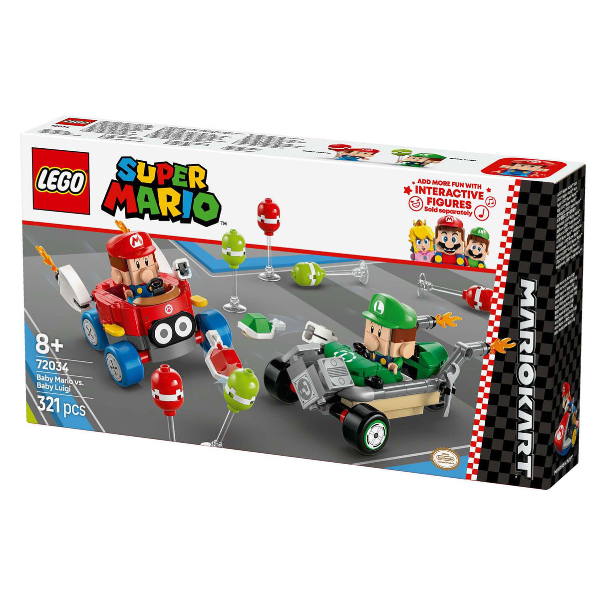 Lego Super Mario 72034 Mario Kart Baby Mario contro Baby Luigi