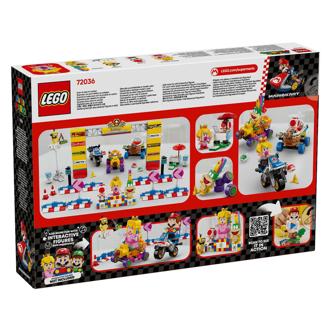 Lego super mario 72036 mario kart baby pêssego e conjunto Grand Prix