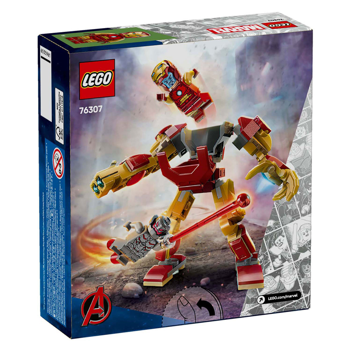 Lego super heroes 76307 iron man mecha vs. ultron