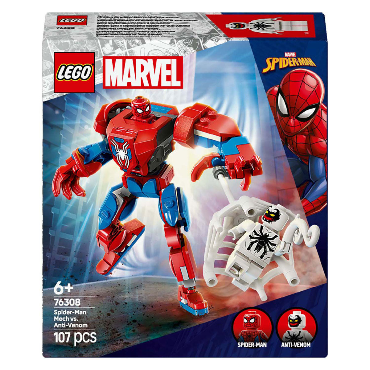 Lego super heroes 76308 spider-man mech vs. anti-venom