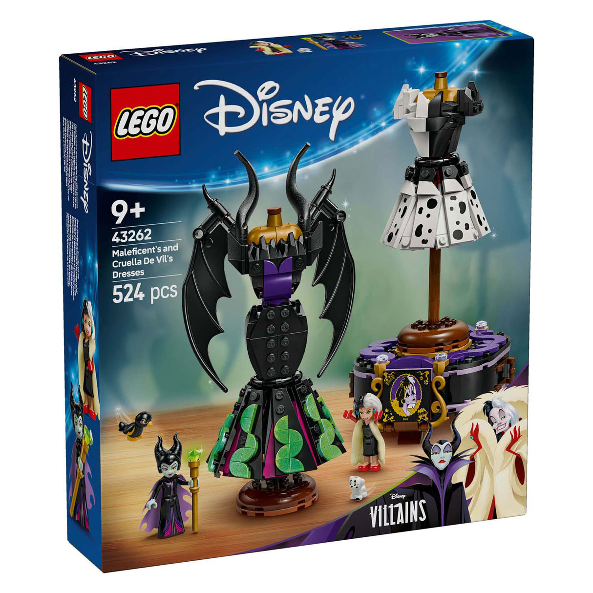 Lego Disney 43262 Gli abiti di Maleficent e Cruella de Vil