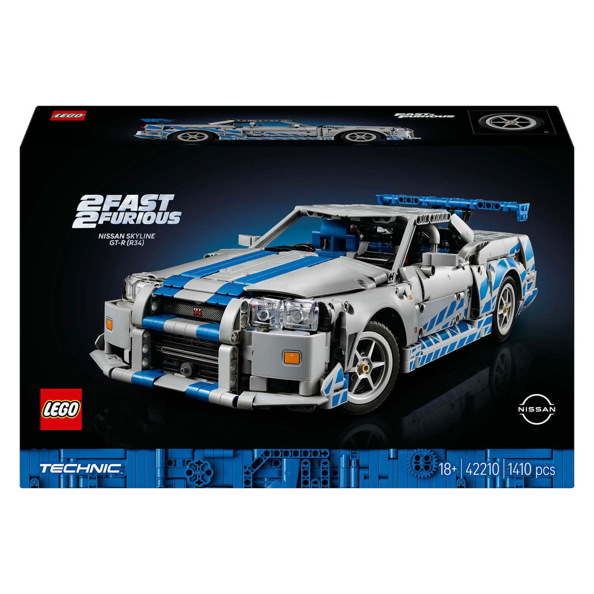 Lego Technic 42210 2 Fast 2 Furious Nissan Skyline GT-R (R34) Car
