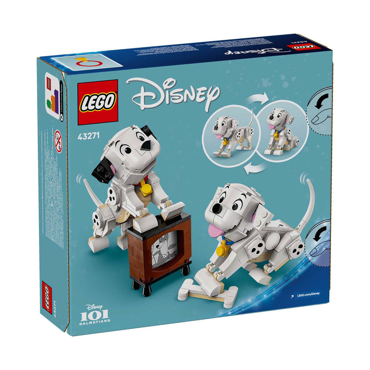Disney LEGO 43271 Classic Lucky e Penny di 101 Dalmati