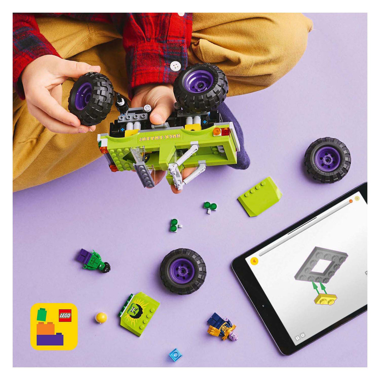 Lego marvel 76312 the hulk truck vs. thanos